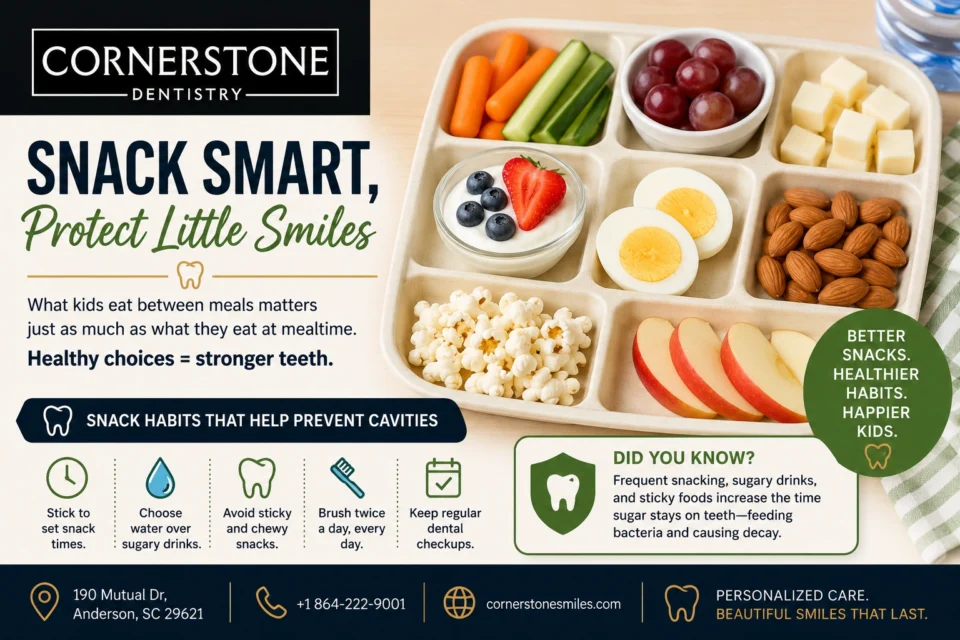 Cornerstone Dentistry Snack Smart Protect Little Smiles 2 snack smart, protect little smiles