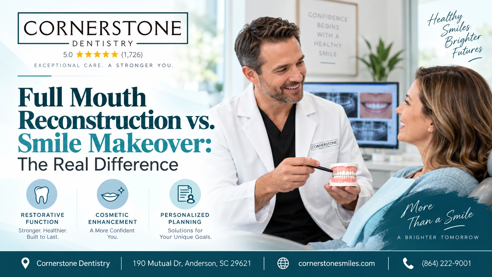 full mouth reconstruction vs smile makeover featured Full Mouth Reconstruction vs. Smile Makeover: The Real Difference